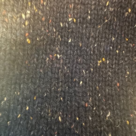 Vintage Woolrich Women's Navy Blue Speckled 100% Wool V-Neck Sweater size XL - Picture 4 of 5